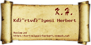 Körtvélyesi Herbert névjegykártya